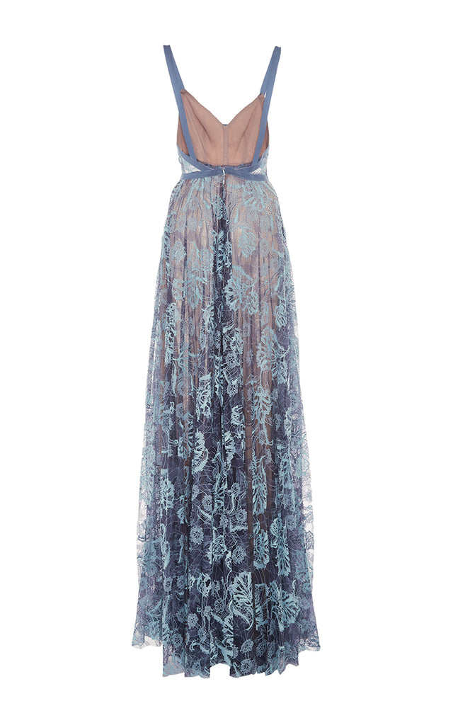 Lace Prom Dress, V-Neck Backless Prom Dress, Beaded Sleeveless Prom Dress, LB0773