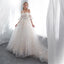 Gorgeous Off Shoulder Tulle A-Line Long Applique Wedding Dress, FC1634