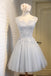 New Arrival Simple Sleeveless Homecoming Dresses,Lace Freshman Homecoming Prom Dresses,220011