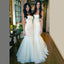 Gorgeous White Tulle Mermaid Long Bridesmaid Dresses for Wedding Party, Cheap Simple Long Wedding Dresses, WG195