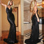 Black Sequin Mermaid Evening Prom Dresses, Sparkly Sexy Backless Party Prom Dress, Custom Long Prom Dresses, Cheap Formal Prom Dresses, 17083
