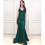 New Arrival Mermaid V-Neck Backless Silk Elastic Satin Prom Dresses, FC2396