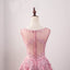 Tulle Homecoming Dress, Applique Junior School Dress, Lace Beaded Homecoming Dress, LB0364