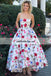 New Arrival Hi-Lo Prom Dress, Sweet Heart Printed Applique Prom Dress, KX446