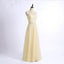 Simple Design A-Line Tulle Halter Beaded Floor-Length Sleeveless Bridesmaid Dresses,220046