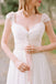 Chiffon Wedding Dress, A-Line Cap Sleeve Wedding Dress, Beach Wedding Dress, LB0472
