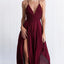 Chiffon Prom Dresses, Criss-Cross Straps V-Neck Prom Dress, Sexy Prom Dress, LB0581