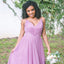Long Tulle Bridesmaid Dress, Spaghetti Straps Sleeveless V-Back Bridesmaid Dress, LB0590