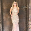 Vintage Tulle Mermaid  Prom Dress, Backless Applique Prom Dress, KX607