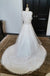 Charming V Neck Handmade Flowers Pretty See Through Back Bridal Gown, WG618