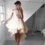 High-Low Lace Homecoming Dress, Organza Sleeveless Homecoming Dress, KX754