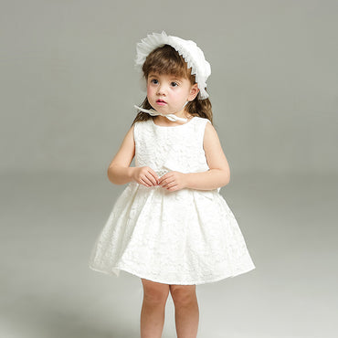 Lace Flower Girl Dresses with Knot-Bow, Popular Little Girl Dresses, KX761