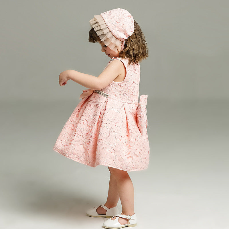 Pink Lace Pixie Tutu Dresses, Cheap Popular Sleeveless Flower Girl Dresses, KX762