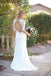 Gorgeous Lace Half Sleeve Long Mermaid Open-Back Wedding Dresses, KX763