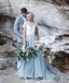 Tulle Wedding Dress, Lace Short Sleeve Bridal Dress, Vintage Floor-Length Wedding Dress, LB0776
