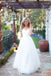 Spaghetti Straps Wedding Dress, Lace Top Wedding Dress, Tulle Bridal Dress, Backless Wedding Dress, Beach Wedding Dress, LB0912