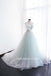 Tulle Applique Wedding Dress, Lace Bridal Dress, V-Back Beaded Wedding Dress, LB0995