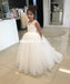 Lace Top V-Back Flower Girl Dresses, Tulle Applique Popular Little Girl Dresses, KX1195