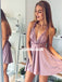Convertible A-Line Homecoming Dress, Sleeveless Soft Satin Backless Homecoming Prom Dress, KX1296