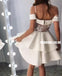 Charming Off Shoulder A-line Backless Lace Homecoming Dress, FC2522