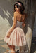 Stunning A-line Sweetheart Lace Backless Organza Homecoming Dress, FC5017