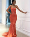 Satin Mermaid Backless Simple Sleeveless Long Prom Dresses, FC1891