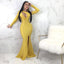 Newest Different Colors Mermaid One Shoulder Long Sleeves Slit Prom Dress, FC4139