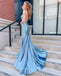 Gorgeous Mermaid Spaghetti Straps Backless V-neck Prom Dresses, FC6486