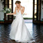 Spaghetti Straps Chiffon A-Line Backless Sexy Deep V-Neck Sleeveless Simple Wedding Dress, FC1424